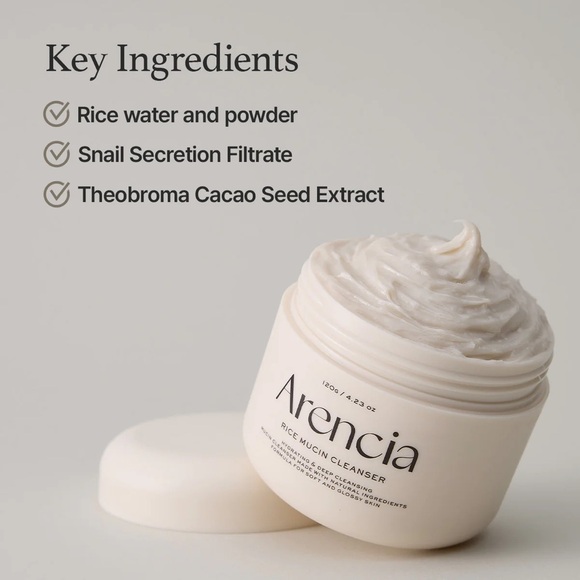 178. Arencia Rice Mucin Face Cleanser-hydration, improve texture, dry skin - Picture 3 of 5